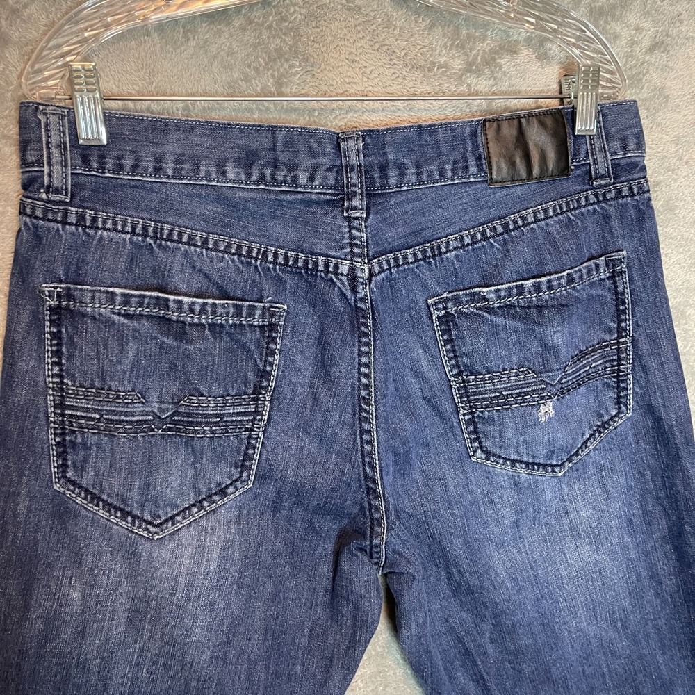 Safari Denim Mens Bootcut Jeans 34x30 Western Cowboy Faded Dark‎ Wash Cotton